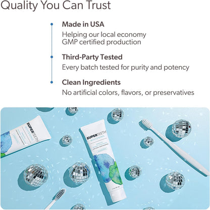 SuperTeeth Whitening Nano-Hydroxyapatite Toothpaste, Fluoride-Free - Mint
