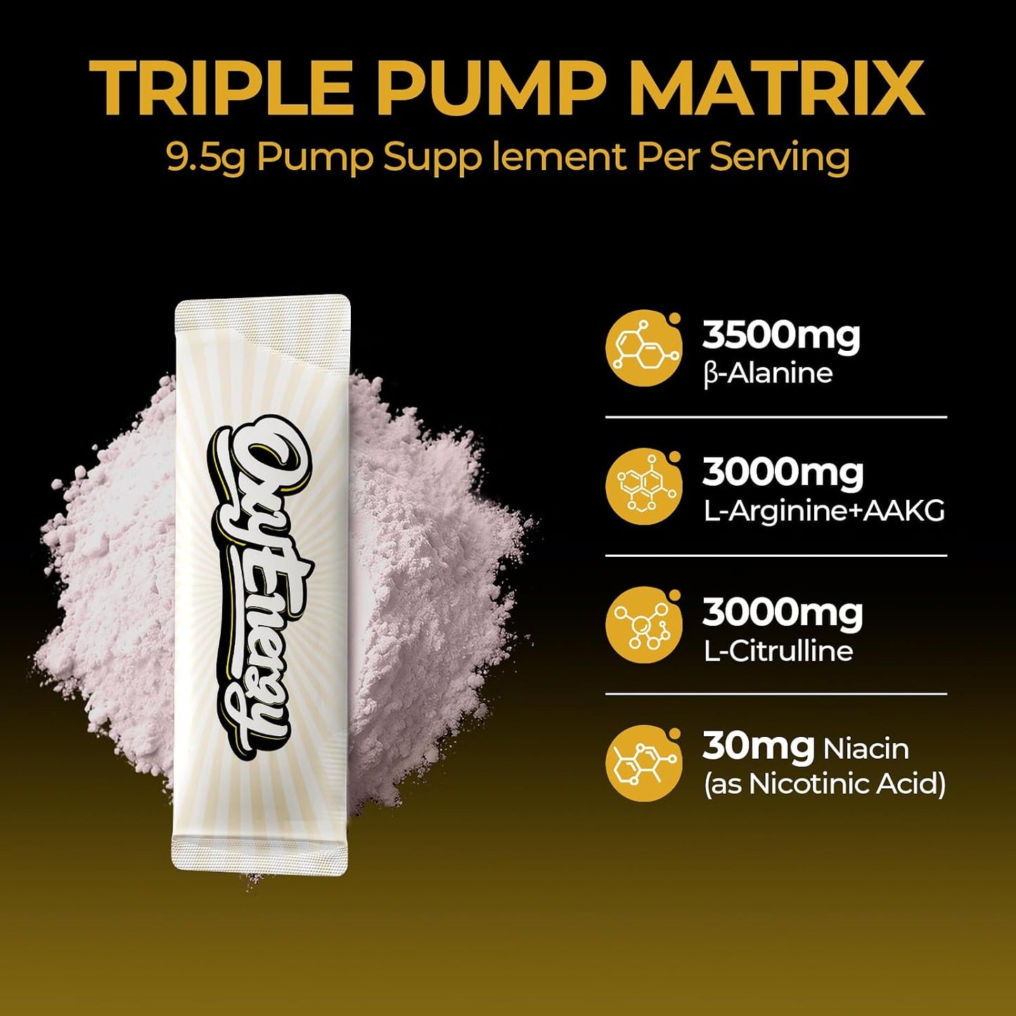 OxyEnergy Max Pump Stim-Free Pre Workout Powder for Men & Women, Nitric Oxide Booster, Grape Flavor, 30 Stick Packs Blood Flow & Energy with L-Citrulline, Beta Alanine, Creatine