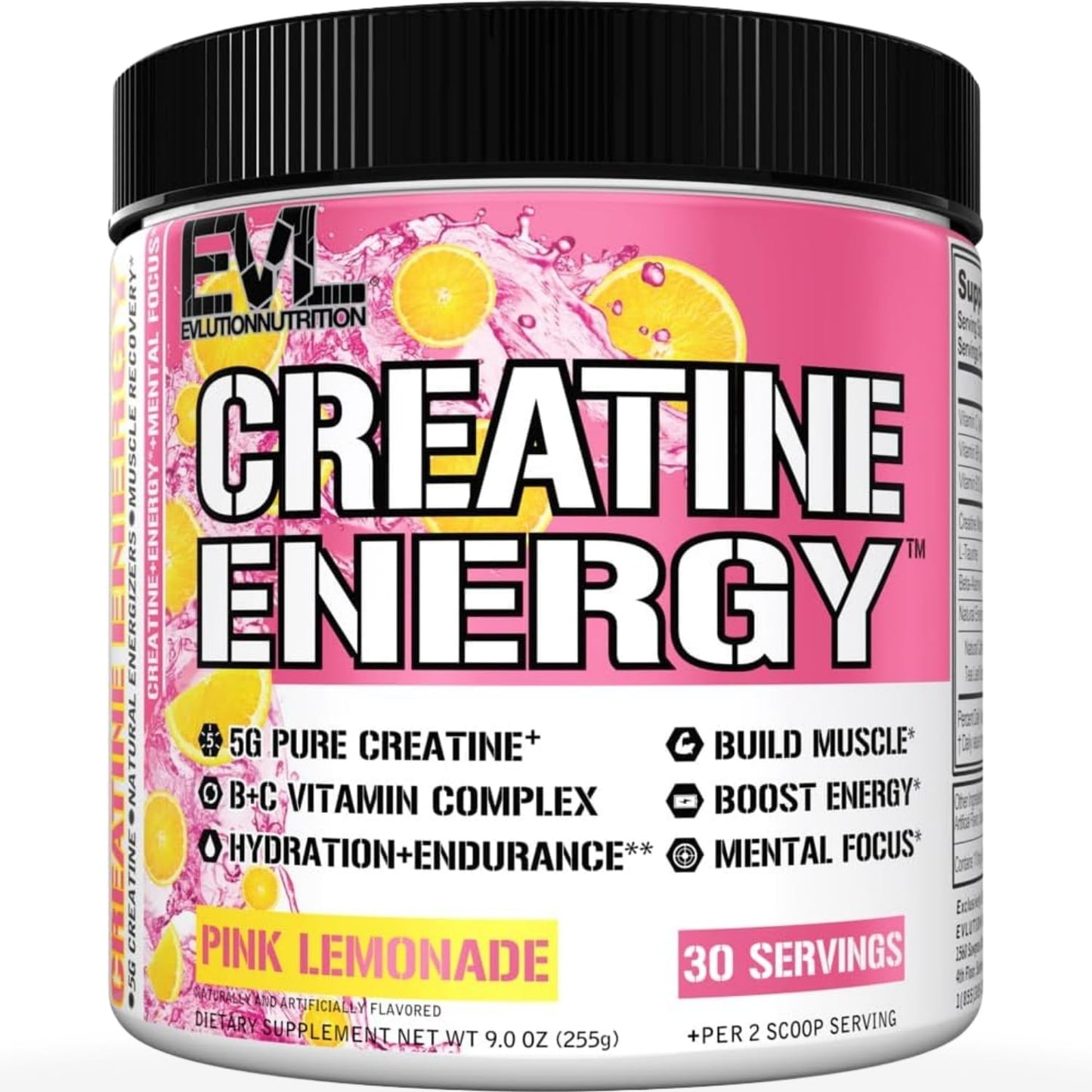 Evlution Nutrition Creatine 5000 - Supports Faster Recovery Lean Muscle Growth & Performance - Pre & Post Workout Powder - 5000mg Pure Creatine Monohydrate Per Serving - 60 Servings - Unflavored