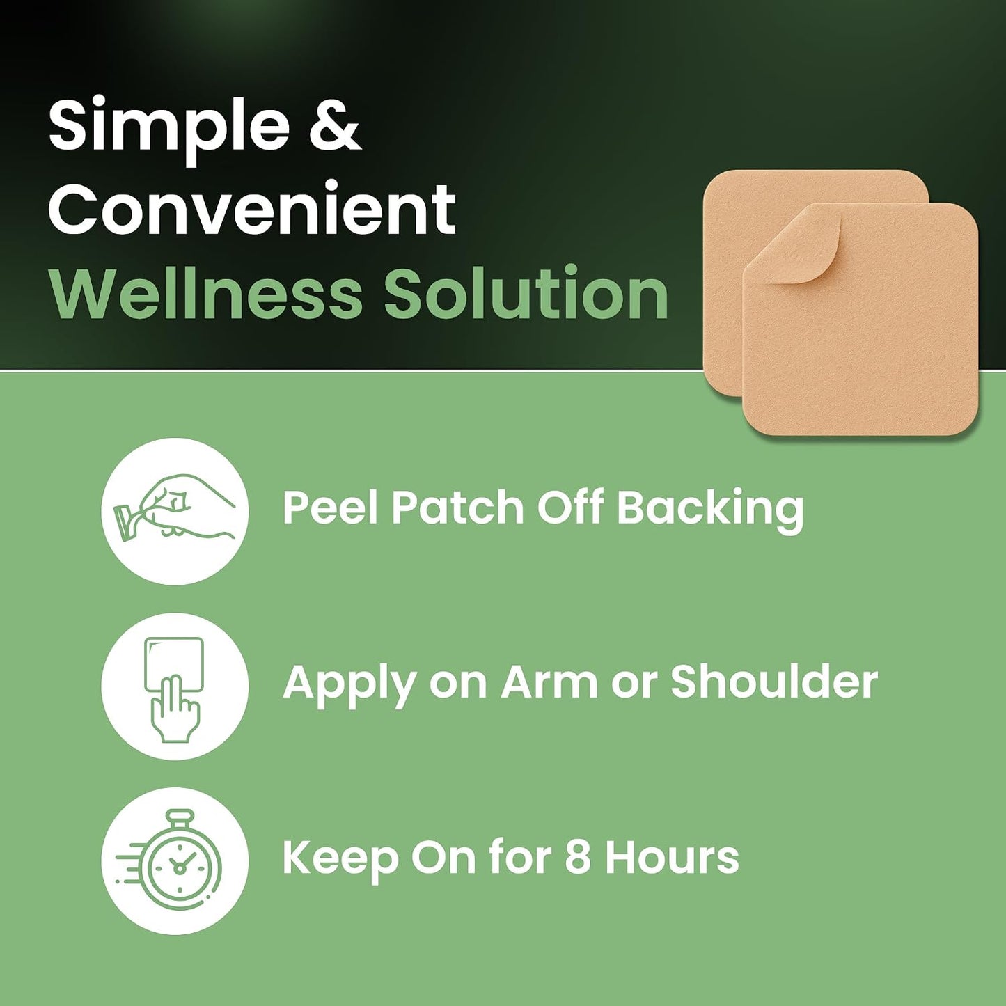 NAD Patches for Women & Men | NAD+ Patch for Energy & Healthy Aging | With CoQ10 & Nicotinamide, 60 Day Supply