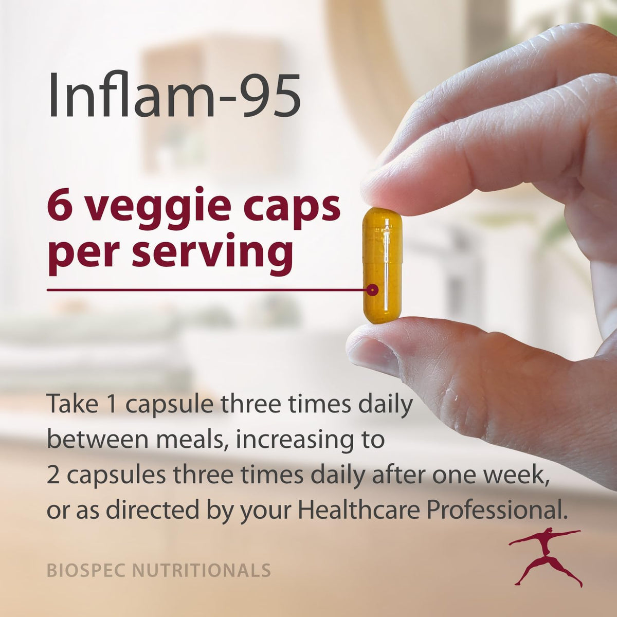 BIOSPEC NUTRITIONALS Inflam-95 - Ginger Root Extract 2,000 mg, Curcumin Root Extract, Boswellia Serrata Extract, Nettle Leaf Extract, Bioperine - Support Healthy Inflammatory Response*