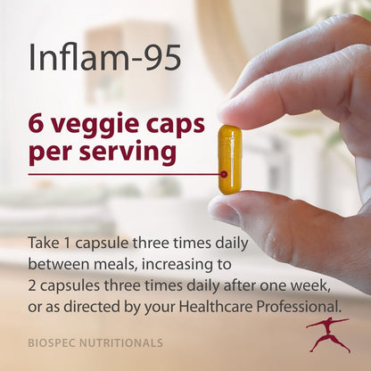 BIOSPEC NUTRITIONALS Inflam-95 - Ginger Root Extract 2,000 mg, Curcumin Root Extract, Boswellia Serrata Extract, Nettle Leaf Extract, Bioperine - Support Healthy Inflammatory Response*