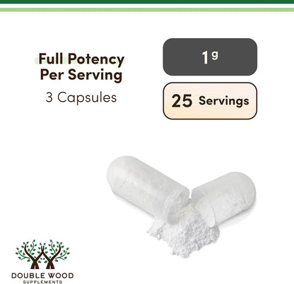 Essential Amino Acids - 1 Gram Per Serving Powder Blend of All 9 Essential Aminos (EAA) and All Branched-Chain Aminos (BCAAs) (Leucine, Isoleucine, Valine) 225 Capsules, Gluten Free by Double Wood