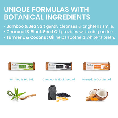 Himalaya Botanique Whitening Antiplaque Charcoal Toothpaste, 4 oz, 2 Pack