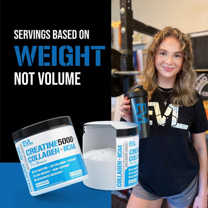 Evlution Nutrition Creatine 5000 - Supports Faster Recovery Lean Muscle Growth & Performance - Pre & Post Workout Powder - 5000mg Pure Creatine Monohydrate Per Serving - 60 Servings - Unflavored