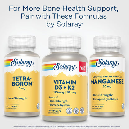 SOLARAY Vitamin D3 K2 - Bone Health and Immune Support Supplement - With 5000 IU Vitamin D as Vit D3 and 50 mcg Vitamin K2 as Menoquinone MK7, Made Without Soy, 60-Day Guarantee, 120 Serv, 120 VegCaps