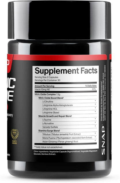 Snap Supplements Prostate Health + Nitric Oxide Booster Bundle, 90+60 Caps | Stinging Nettle, Saw Palmetto for Men, Prostate Support Supplement, Nitric Oxide Supplements for Men, L-Arginine L-Citrulline