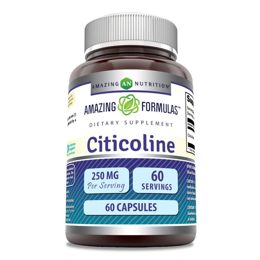 Amazing Formulas Citicoline 250 mg | Capsules Supplement | Non-GMO | Gluten Free | Made in USA (60 Count)