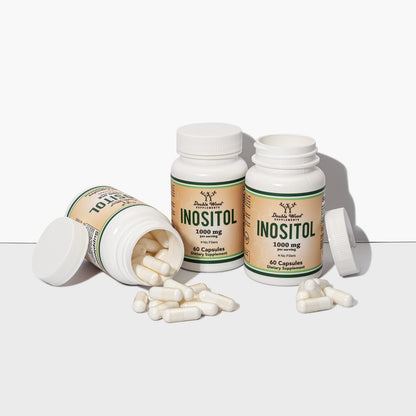 Inositol Capsules (Myo Inositol) 1000mg Health Support for Women (60 Count)(No Fillers, Vegan Safe, Gluten Free) by Double Wood