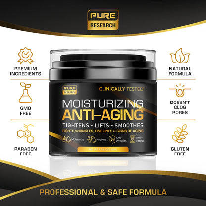 Men's Face Cream Moisturizer - Anti-Aging Cream For Men, Collagen, Retinol & Hyaluronic