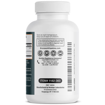 Bronson Vitamin K2 D3 (MK7) Supplement 2-in-1 D3 & K2 Complex, 120 Tablets | Bone, Immune & Heart Health Support, Gluten-Free, Soy-Free, Non-GMO, Vitamin D3 5000 IU (125 mcg) & 90 mcg K2 MK-7