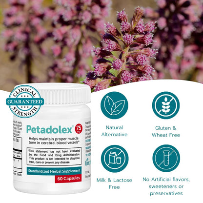 Petadolex - Migraine Relief - Patented Butterbur Root Extract, 75mg PA-Free Butterbur Extract