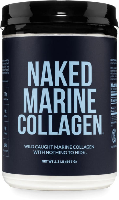 NAKED Marine Collagen Peptides Protein Powder - Unflavored - from Wild Caught Cod - Paleo Friendly, Non-GMO, Soy-Free, Gluten-Free - 47 Servings