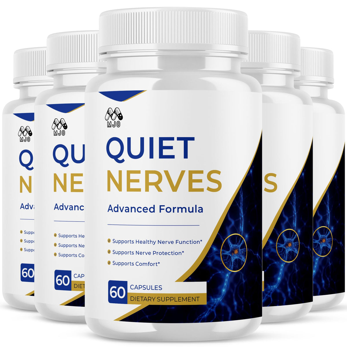 (2 Pack) Quiet Nerves Capsules, Official Quiet Nerves Pills (120 Capsules)
