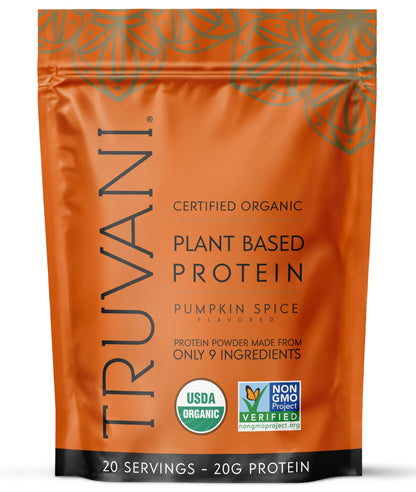 Truvani Organic Plant Based Protein Powder | Vanilla | 18 Servings | Vegan | 20g Pea Protein | Keto | Gluten & Dairy Free | Low Carb | No Added Sugar