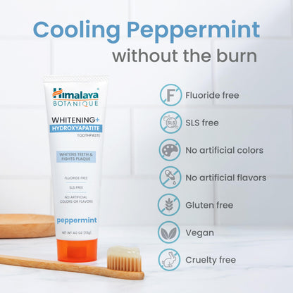 Himalaya Botanique Whitening+ Nano Hydroxyapatite Toothpaste, Mint, 4 oz