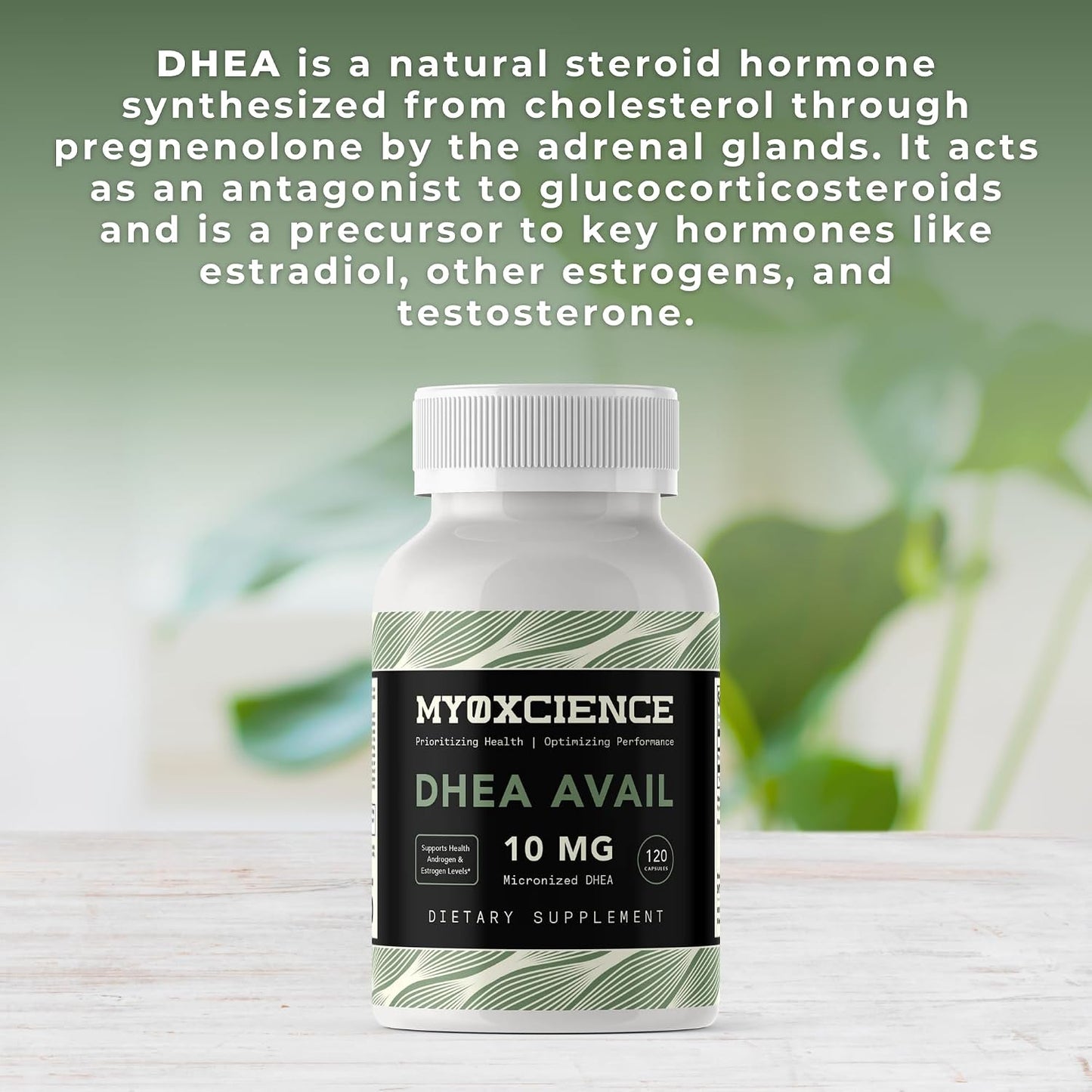 MYOXCIENCE DHEA Avail | Absorption Enhanced DHEA | 10mg, 120 Servings