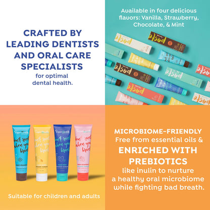 SuperMouth 10% Nano Hydroxyapatite Toothpaste, Fluoride Free, Strawberry