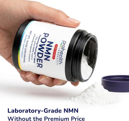 ProHealth Longevity Essentials NMN Powder (100 Grams) - Featuring Nexergy™ NMN Powder Supplement, NAD+ Precursor, Dietary Supplement, Cellular Health, Metabolism Support