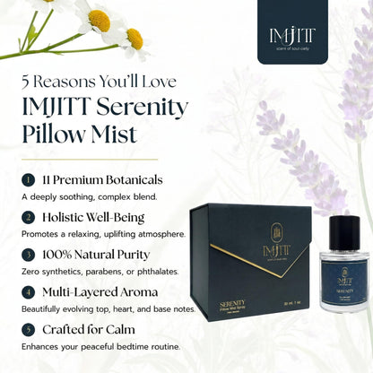 Serenity deep sleep pillow spray - 100% Natural Blend of 11 Essential Oils with Lavender & Chamomile. Calming aromatherapy pillow spray for sleeping to create a relaxing atmosphere (10ml)
