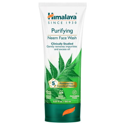 Himalaya Purifying Neem Face Wash With Neem & Turmeric, 5.07 oz, 2 Pack