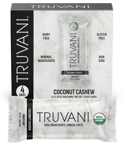 Truvani Plant Based Snack Bars | Variety | 12 Pack | Vegan | 5-8g Protein | USDA Organic and Vegan | Dairy, Soy, and Gluten Free | Individually Wrapped