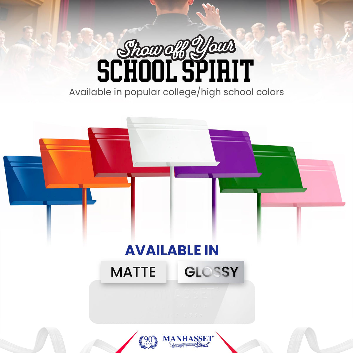Manhasset Music Stand for Sheet Music - 48 Symphony Model - Long Lasting, Durable Manhasset Stand - Adjustable Height - 26" to 48" - Made in the USA