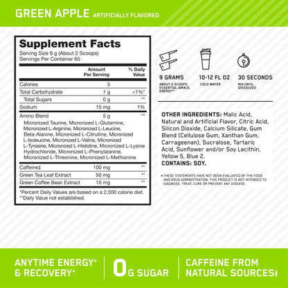 Optimum Nutrition Amino Energy with Green Tea and Green Coffee Extract, Flavor