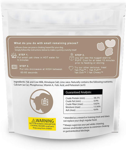 Mix 2oz Travel Size Natural Himalayan Goodness Dog Chewy, Pop and Puff All in one Bag