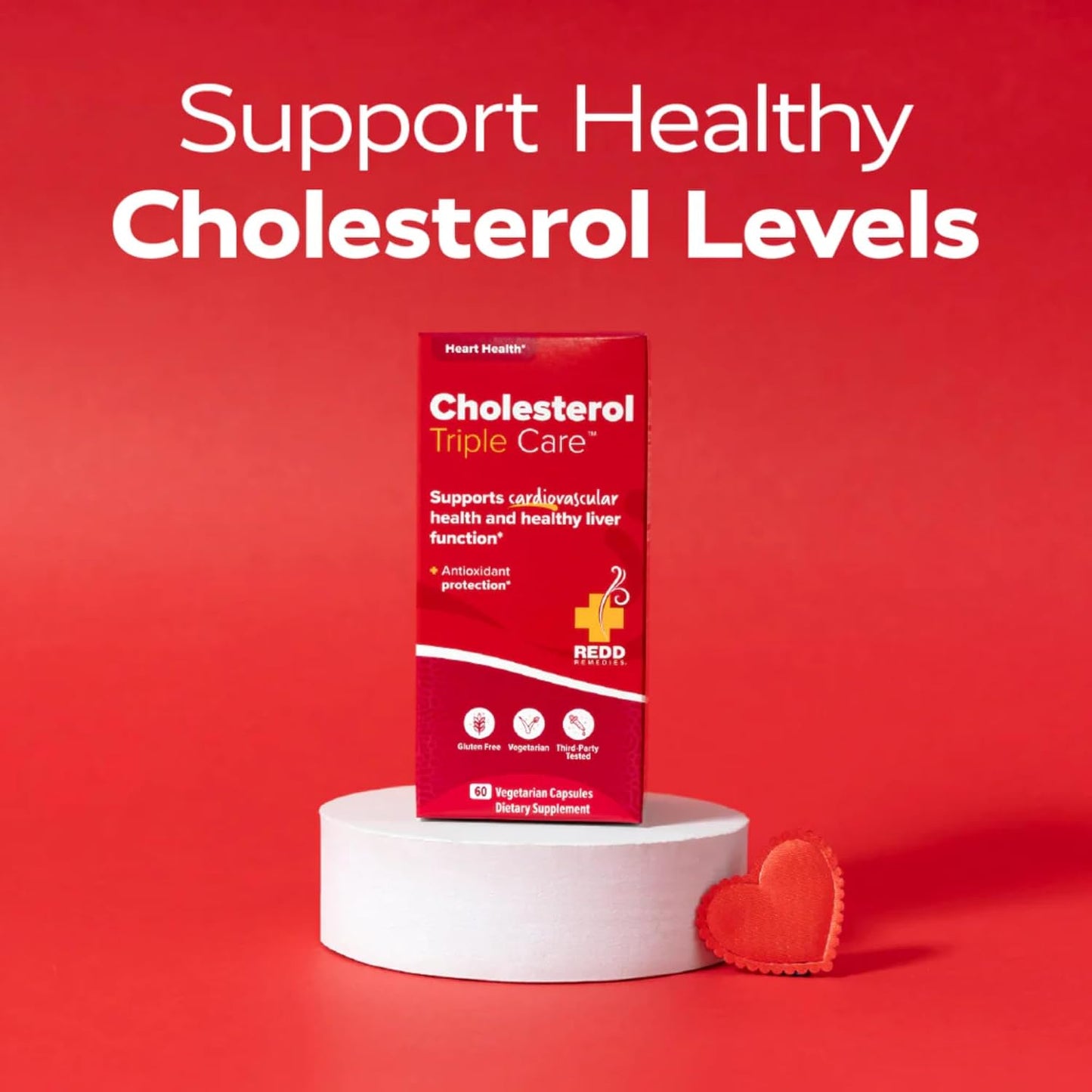 Redd Remedies, Cholesterol Triple Care, Supports Healthy Cholesterol Levels and Liver Function, 60 Vegetarian Capsules