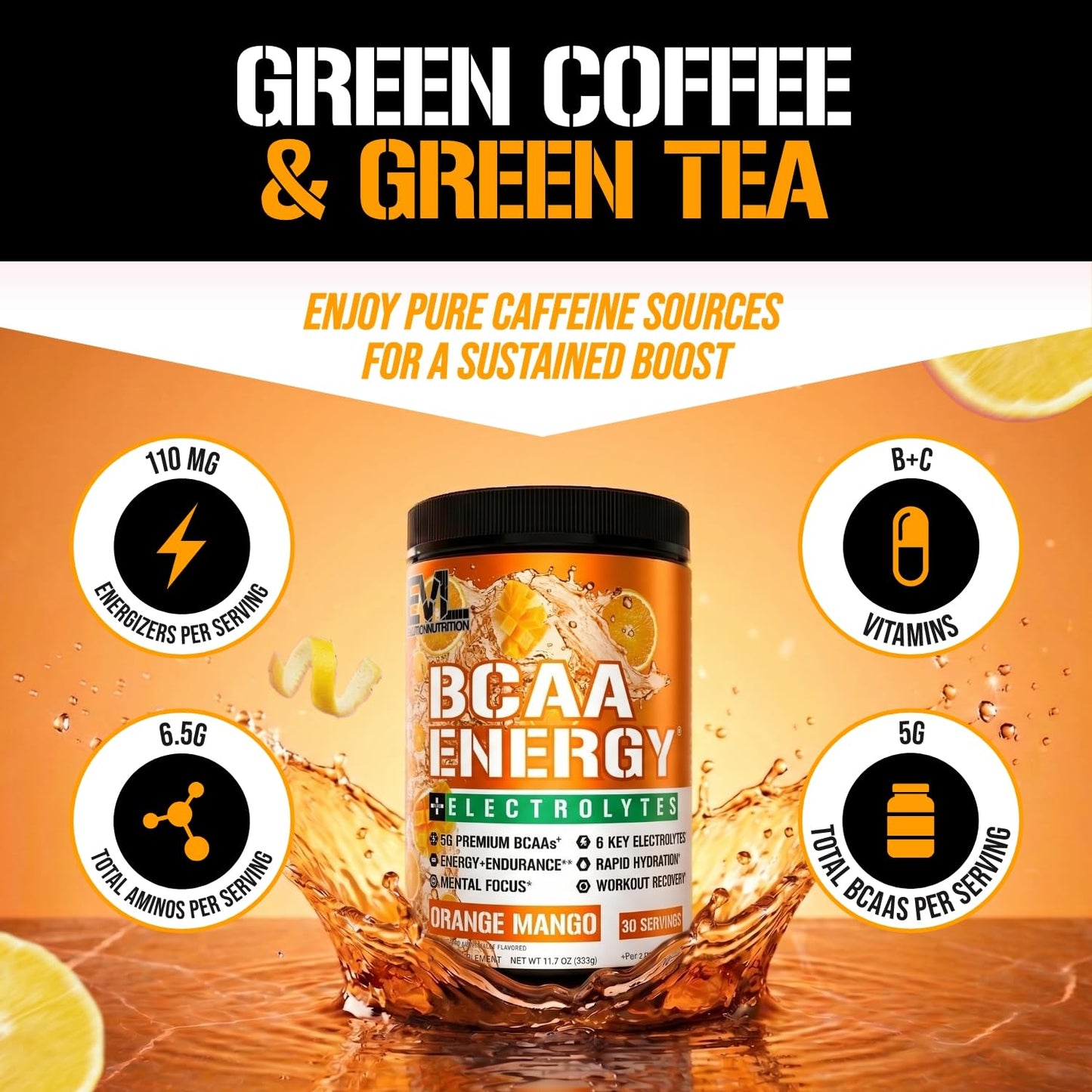 Evlution EVL BCAAs Amino Acids Powder - BCAA Energy Pre Workout Powder for Muscle Recovery Lean Growth and Endurance - Rehydrating Post Workout Recovery Drink with Natural Caffeine - Pink Lemonade