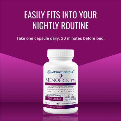 Approved Science Menoprin - Menopause Support - Protykin, Black Cohosh - 60 Capsules - 1 Bottle Menoprin Day - Vegan