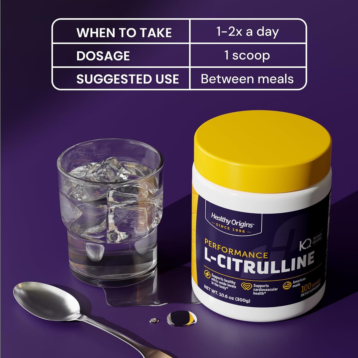 Healthy Origins L-Citrulline Powder, 2,000 mg per Serving, 300g