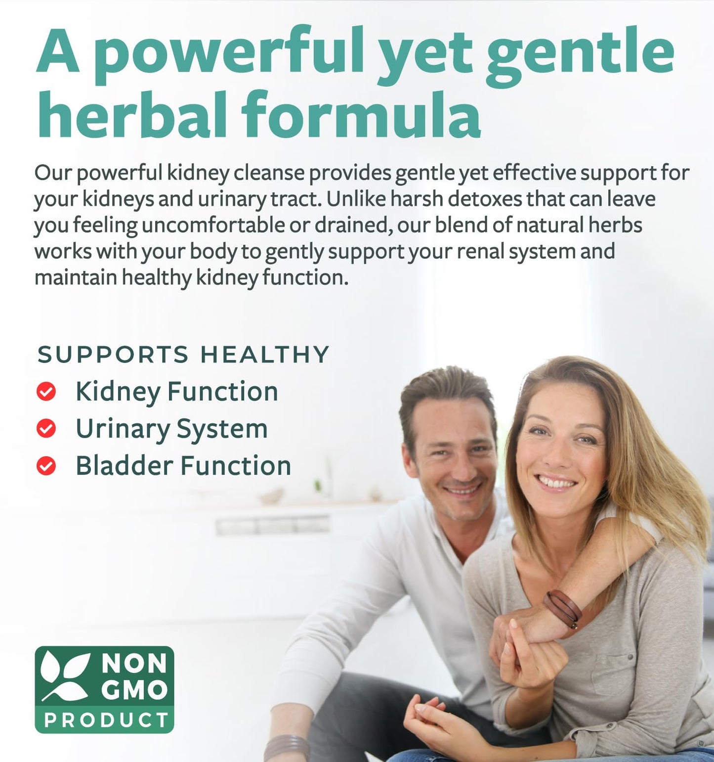 Kidney Cleanse Detox (Non-GMO) Support Healthy Urinary Tract- Powerful VitaCran Cranberry Extract & Herbs – Healthy Kidney Support Supplement - 60 Vegetarian Capsules (No Pills)