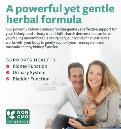 Kidney Cleanse Detox (Non-GMO) Support Healthy Urinary Tract- Powerful VitaCran Cranberry Extract & Herbs – Healthy Kidney Support Supplement - 60 Vegetarian Capsules (No Pills)