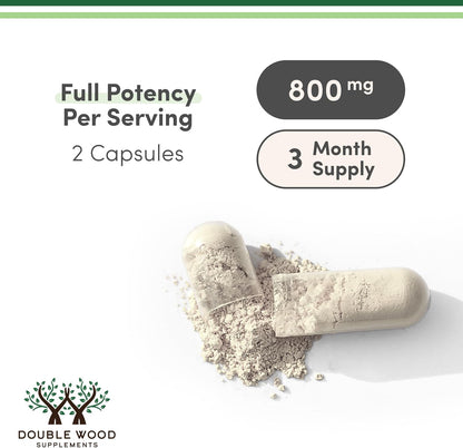 Digestive Enzymes - 800mg Blend of All 10 Most Essential Digestive and Pancreatic Enzymes (Amylase, Lipase, Bromelain, Lactase, Papain, Protease, Cellulase, Maltase, Invertase) by Double Wood