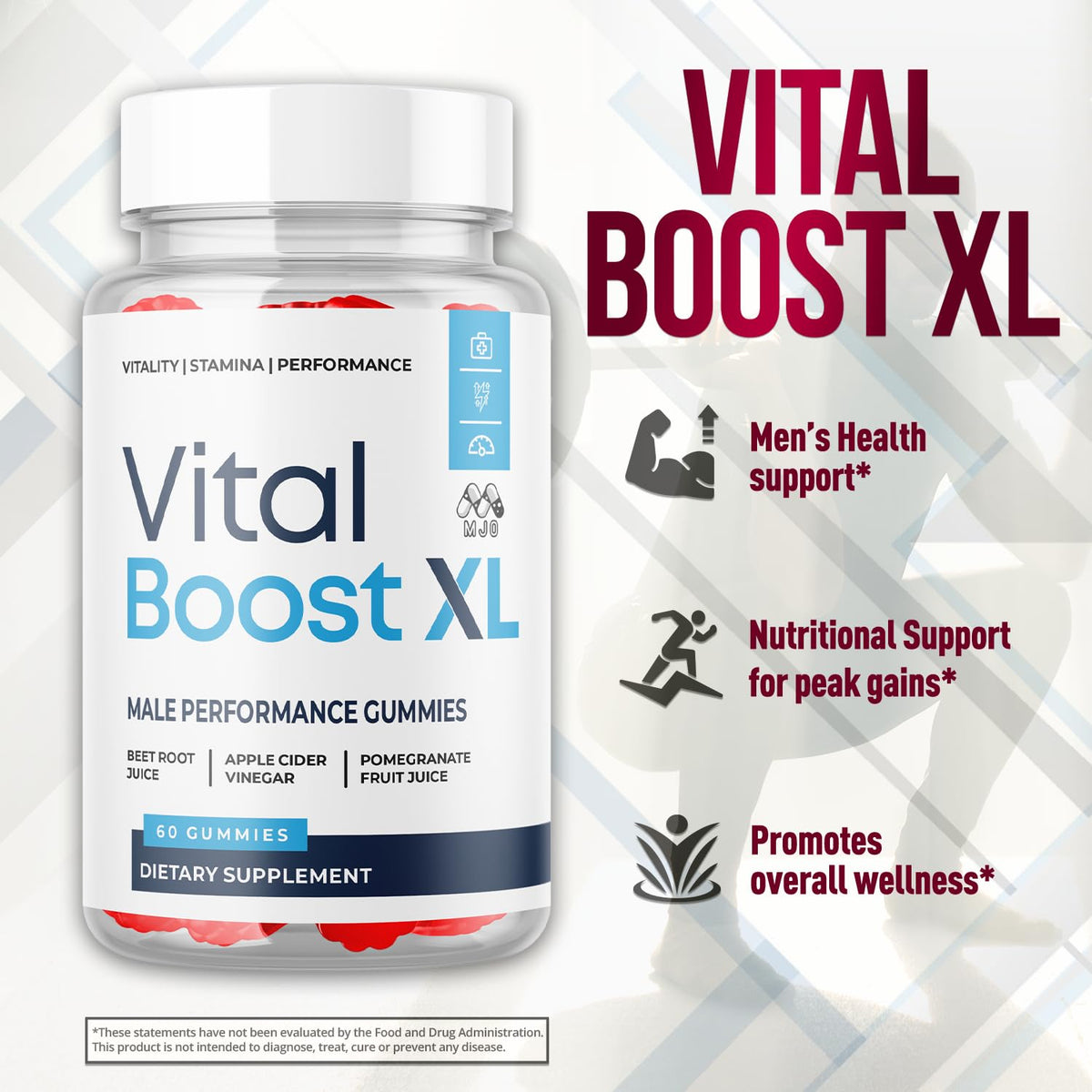 Vital Boost XL Gummies, Official Vital Boost XL Supplement (60 Gummies)