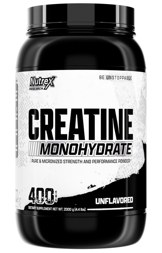 Nutrex Research Micronized Creatine Monohydrate Powder - 200 Servings (1KG) Pure, Unflavored Creatine Monohydrate Supplement for Muscle Gain, Strength and Performance, 5G Per Serv (2.2lbs)