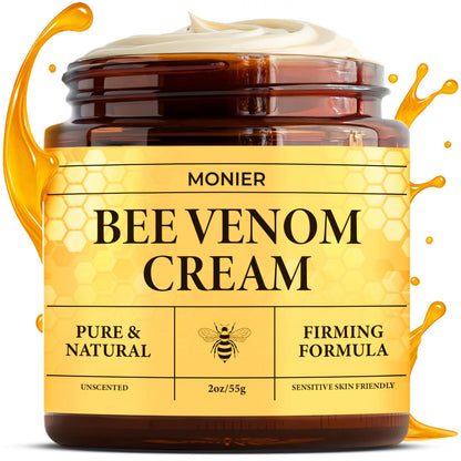 MONIER Bee Venom Cream | Hydrating, Smoothing, Firming, Wrinkle-Reducing | Comprehensive Bee Venom Skin Treatment Cream (Enhanced Formula)