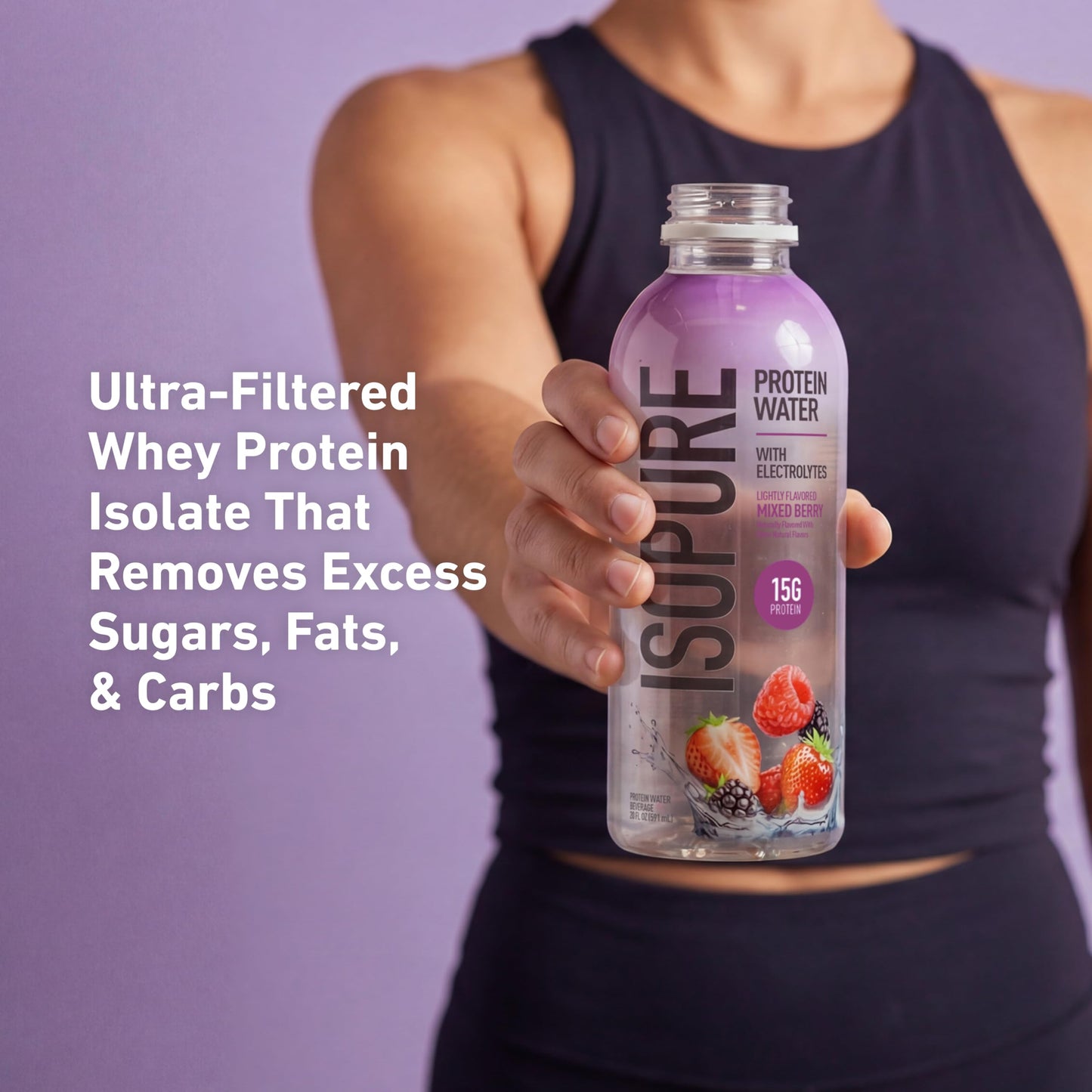 Isopure Clear Protein Stick Pack, Mixed Berry, 20 Count (Pack of 1)
