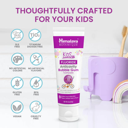Himalaya Botanique Anticavity Fluoride Toothpaste, Fluoride with Multi-Benefit Support, Fights Cavities, Strengthens Enamel, Promotes Remineralization, Mint Flavor, 4 oz.