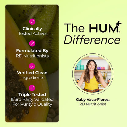 HUM Flatter Me Extra Strength Digestive Enzymes Flatter Me Fiber Supplement