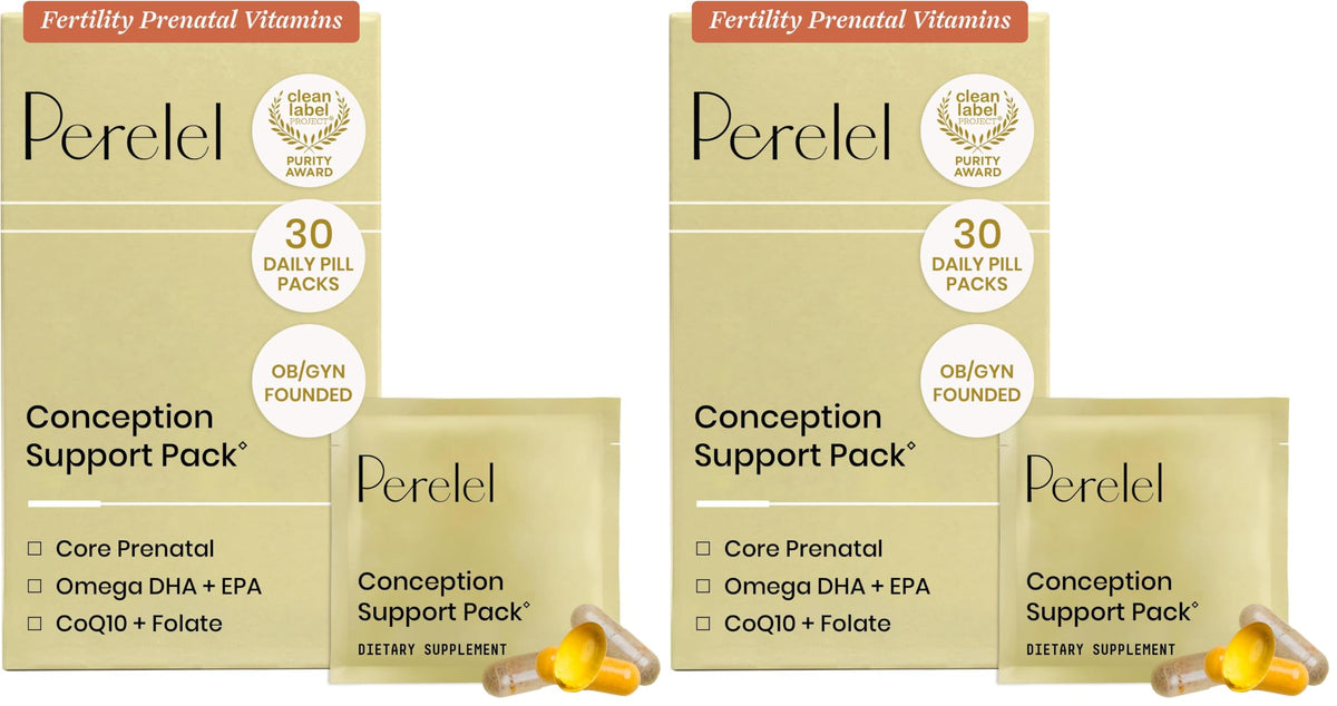 Perelel Conception Fertility Prenatal Vitamins, Folate, CoQ10 & DHA Omega 3