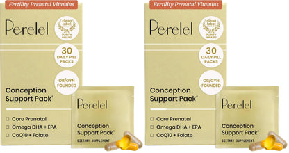 Perelel Conception Fertility Prenatal Vitamins, Folate, CoQ10 & DHA Omega 3