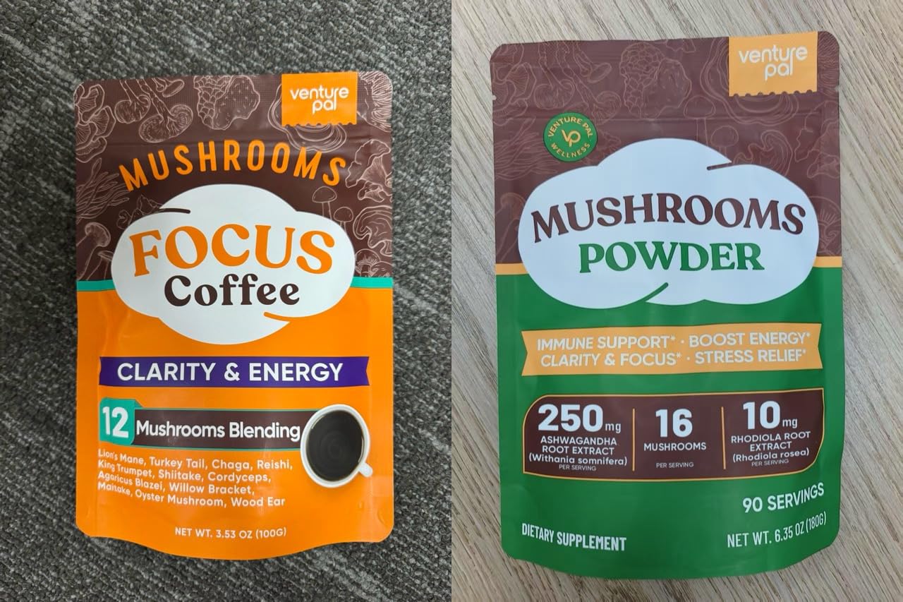 Venture Pal Mushroom Powder & Focus Coffe Bundle