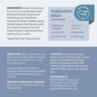 Calming Magnesium Lotion for Sleep - High Absorption Formula (8 Fl Oz)