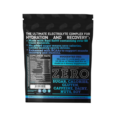 Enhanced Powder Stick Packs (Blue Raspberry - 20 Packets) Sugar Free + BCAA B-Vitamin
