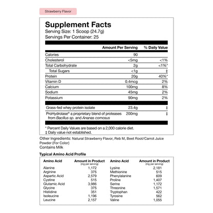 Momentous Essential Grass-Fed Whey Protein Powder - 20 g Whey Isolate Protein - NSF Certified for Sport - Gluten-Free - 25 Servings for Essential Everyday Use - Vanilla - Package May Vary