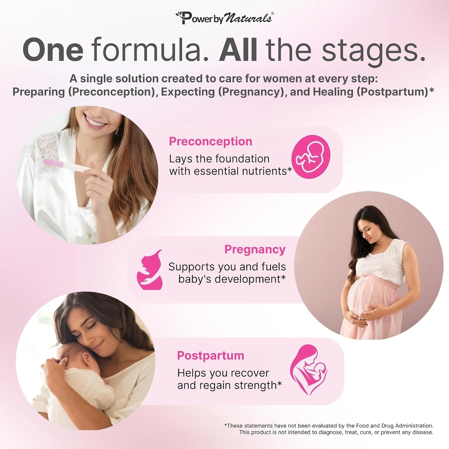 Power By Naturals Methyl Prenatal with Probiotics – Prenatal Vitamins for Women with Iron, Methyl Folate, B12 & 28 Nutrients & Botanicals – Vegan, Non-GMO, Gluten-Free – 60 Capsules (1-Month Supply)