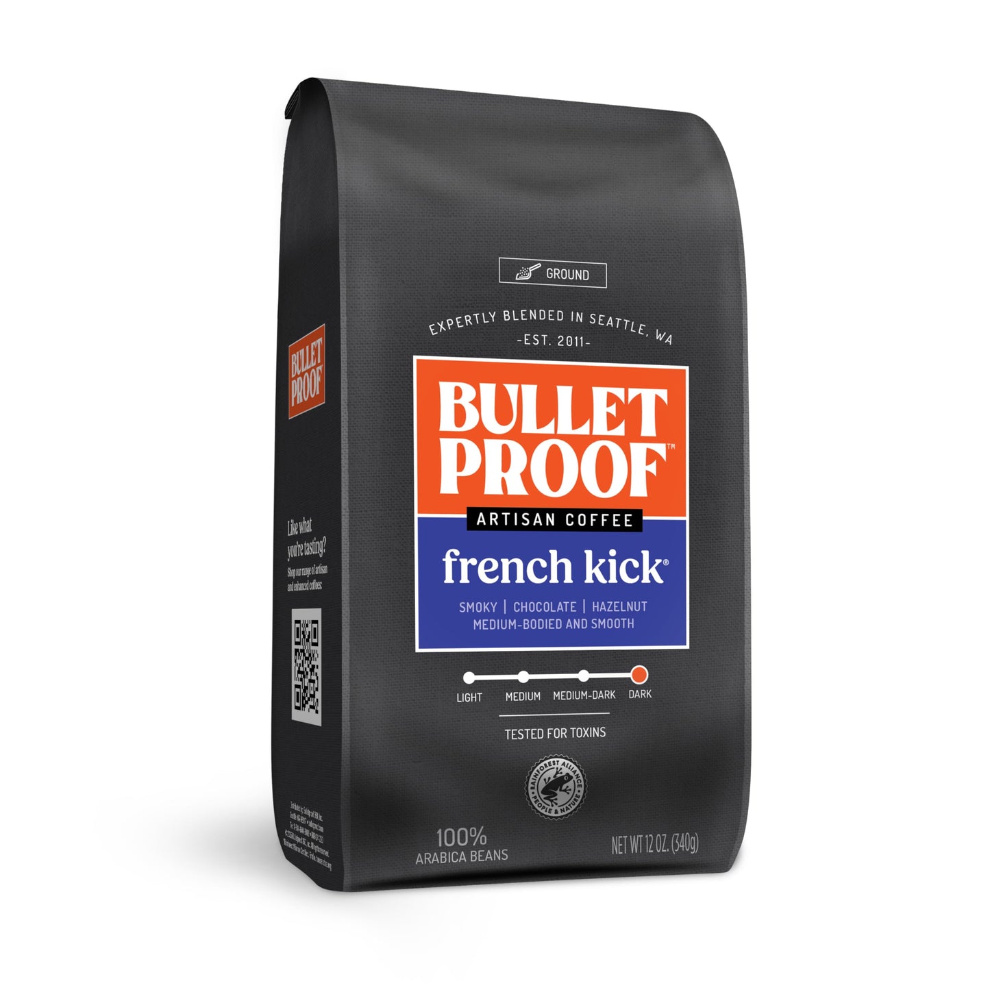 Bulletproof Original Medium Roast Ground Coffee,100% Arabica Coffee, Clean Coffee Tested for Toxins, Sustainably Sourced, 12 Ounces